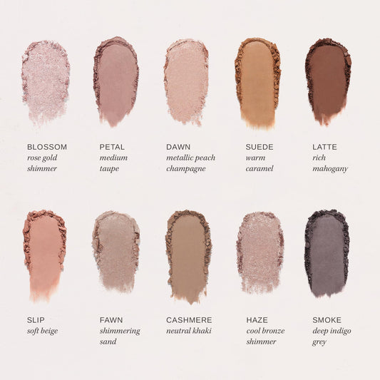 Wander Beauty In Neutral shades swatches show matte and shimmer options.