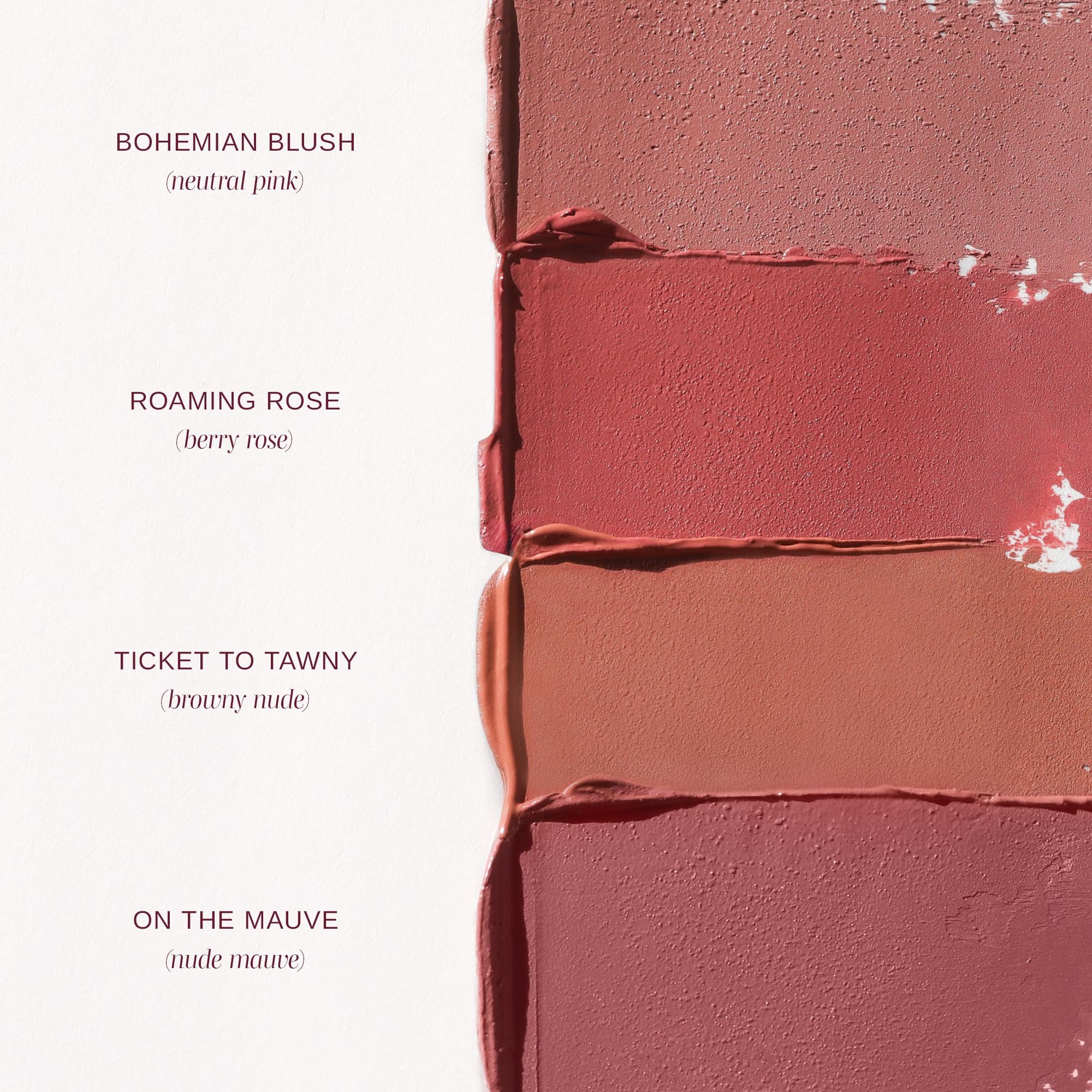 Lipstick creamy swipe image emphasizes highly saturated color
