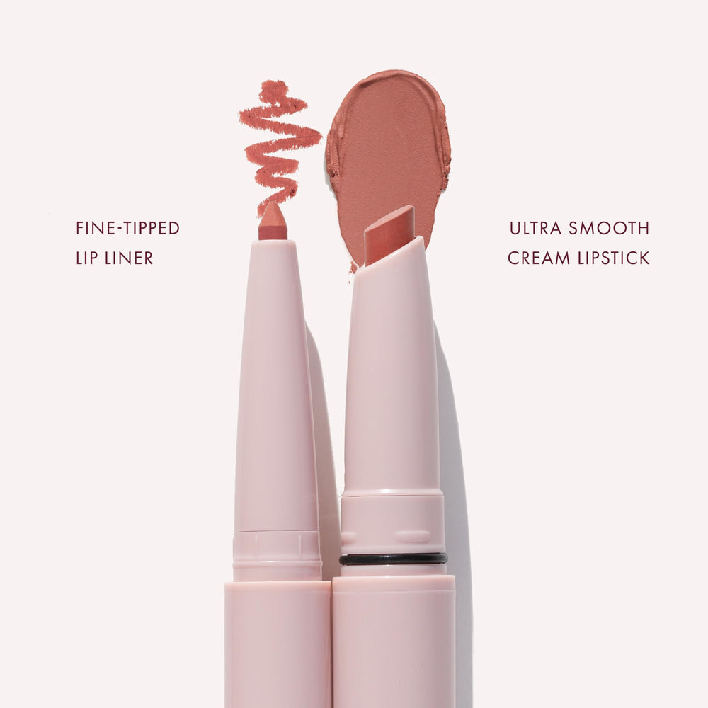 Lipsetter Ticket to Tawny liner tip close-up for precise definition and long wear
