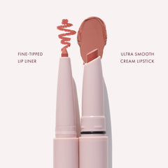 Lipsetter Ticket to Tawny liner tip close-up for precise definition and long wear