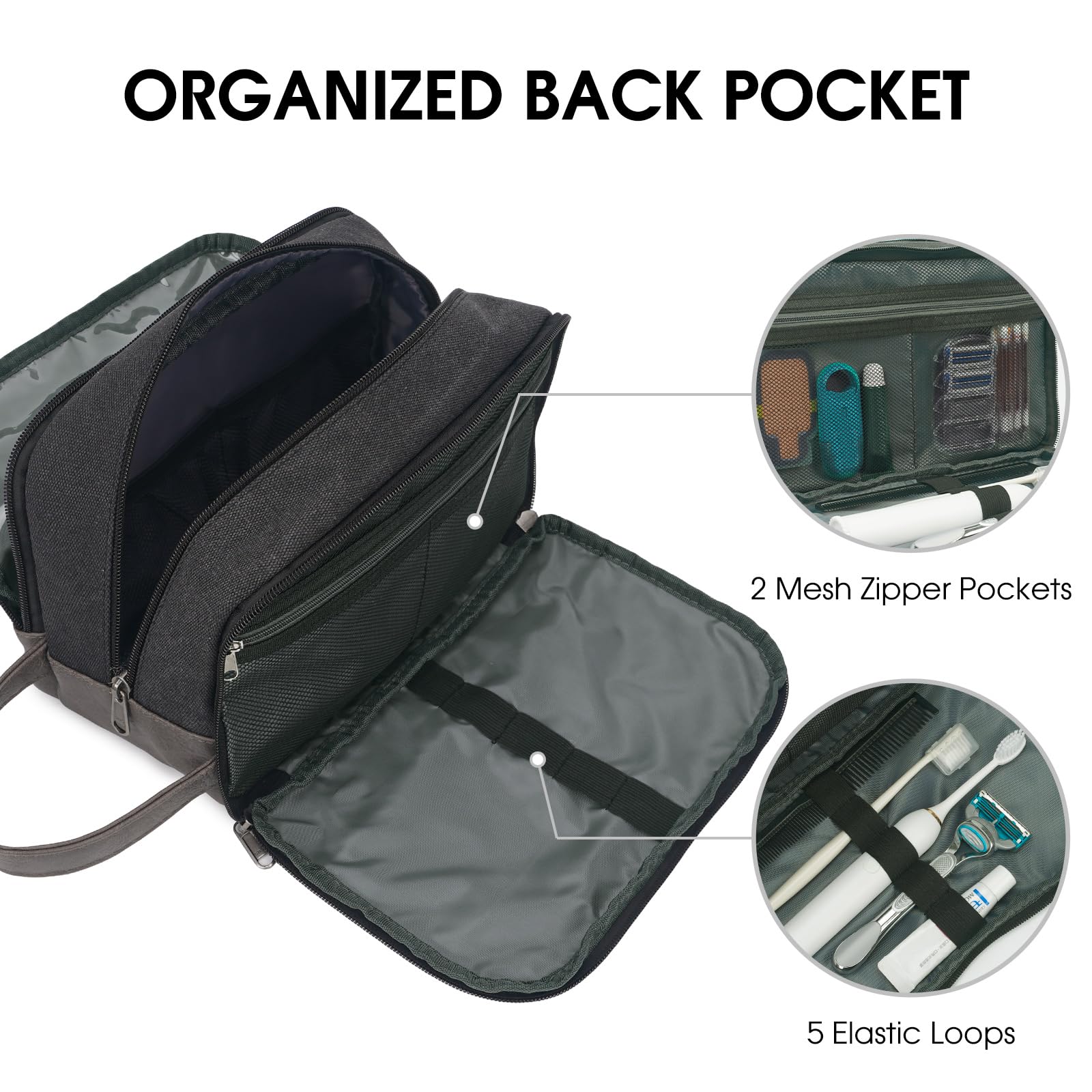 WANDF main compartment with wide opening for quick packing