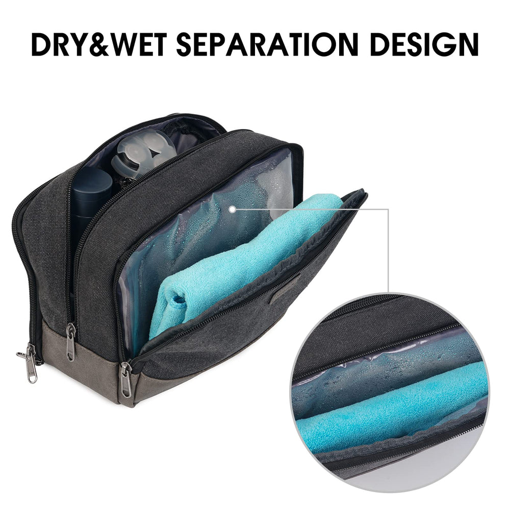 WANDF wet-dry compartment keeps damp items separate and mess-free