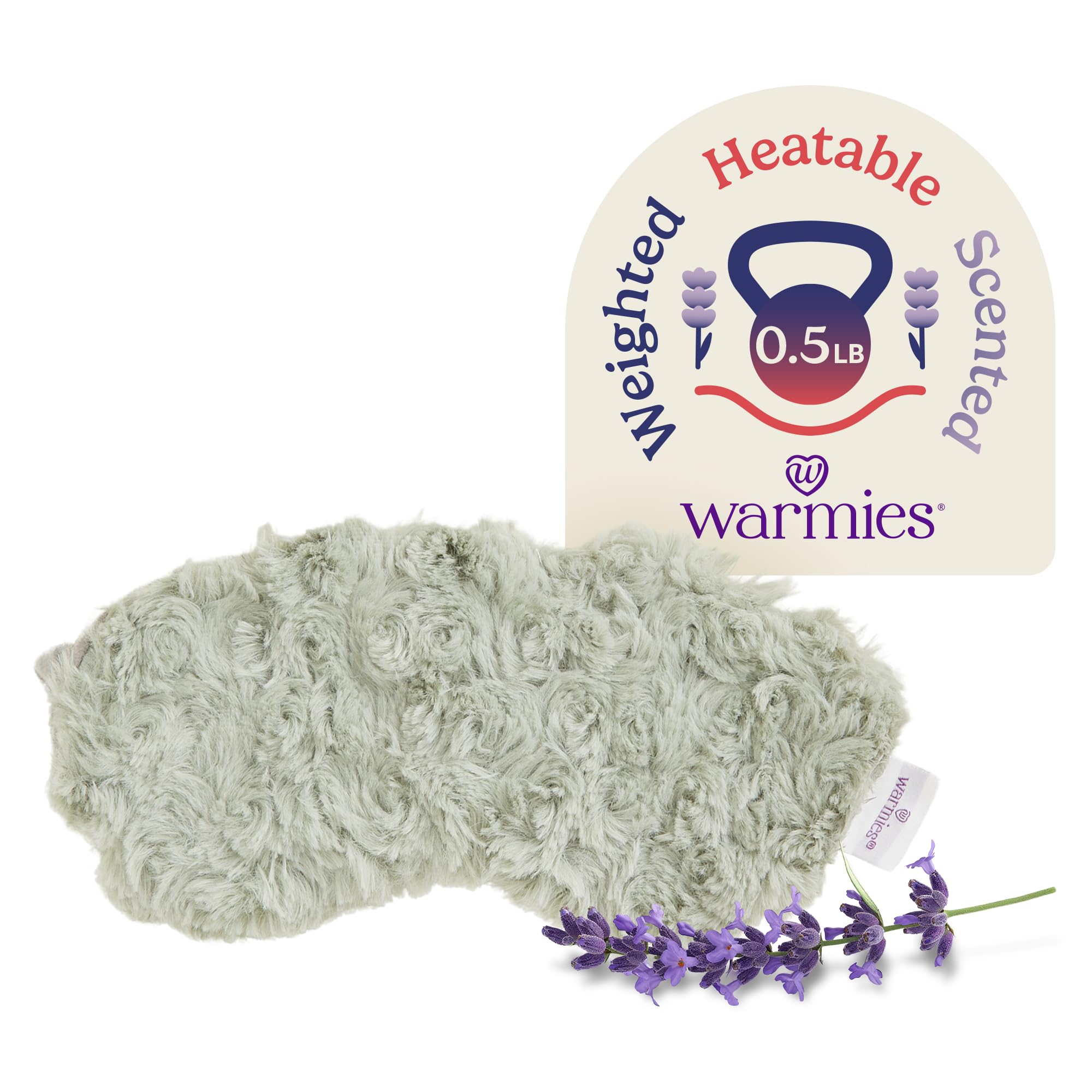 Warmies eye mask with plush faux fur for cozy warmth
