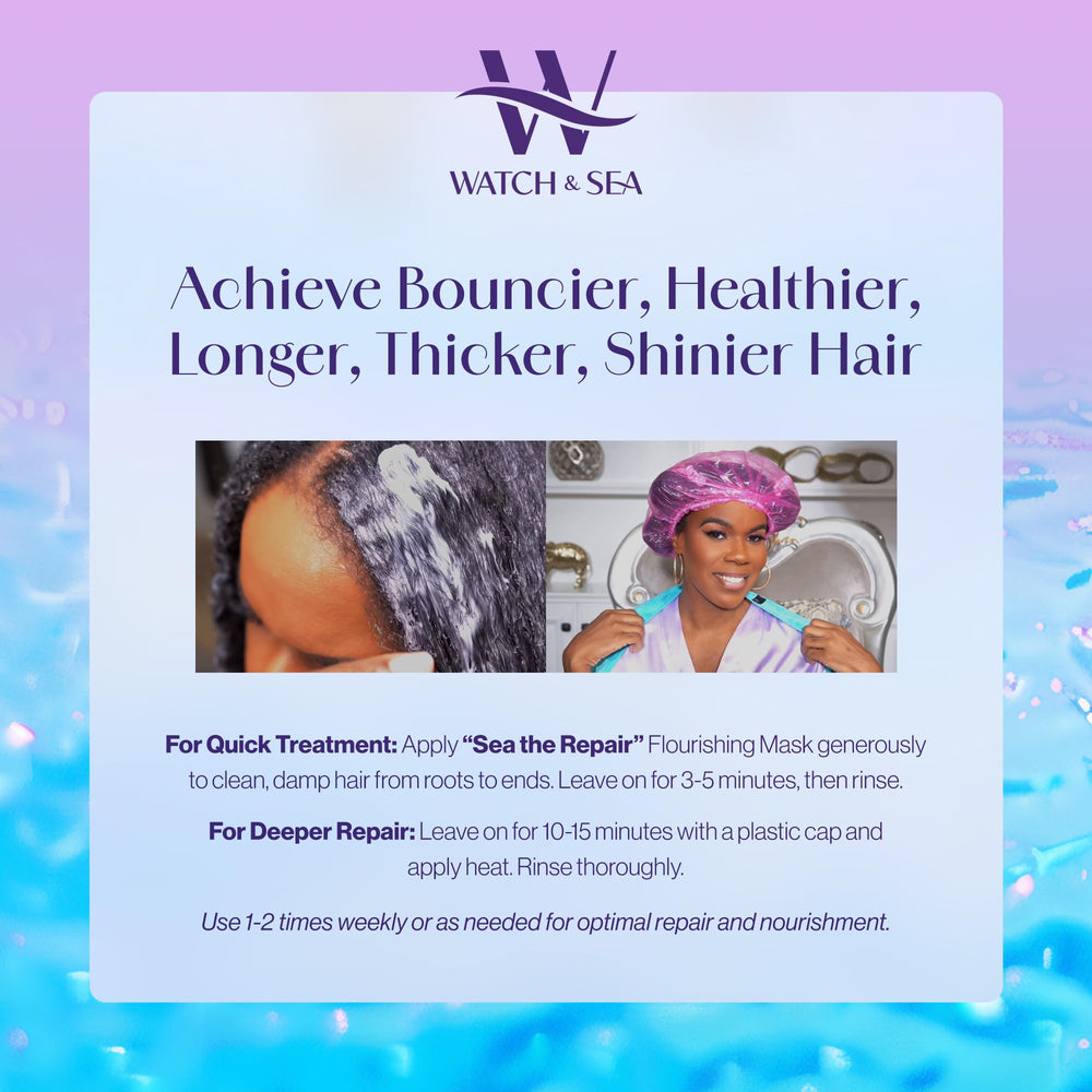 Watch & Sea moisture-gloss boost, leaves hair smoother and more radiant.