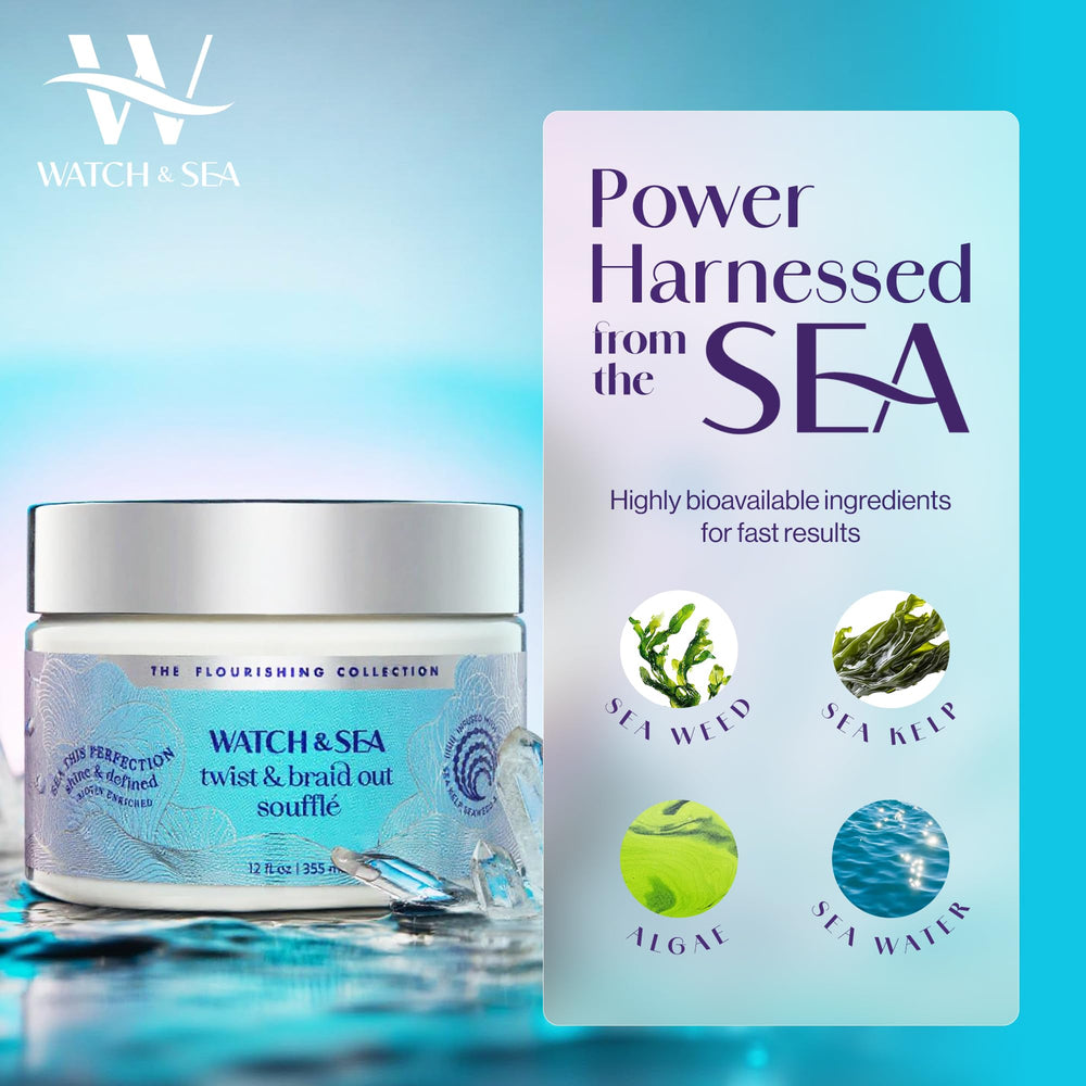 Watch & Sea Twist & Braid Out Soufflé seaweed ingredients nourish curls and boost shine