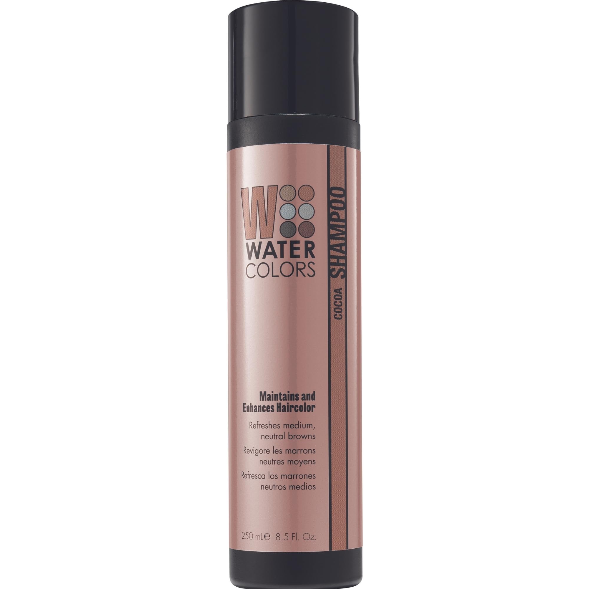 Watercolors Color Depositing Shampoo cocoa bottle refreshing color between salon visits