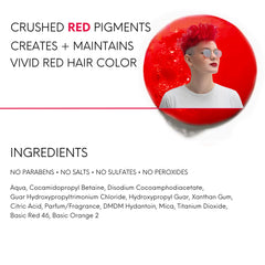 Watercolors Color-enhancing shampoo shown with a hair swatch for refreshed tones.