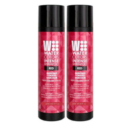 Watercolors Intense color depositing shampoo in red bottle for vivid color refresh.