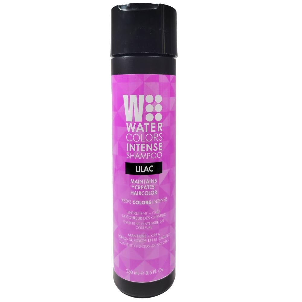 Watercolors Lilac bottle pour shows easy color refresh between salon visits