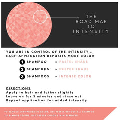 Watercolors Peach direct-dye deposit colors hair with every wash