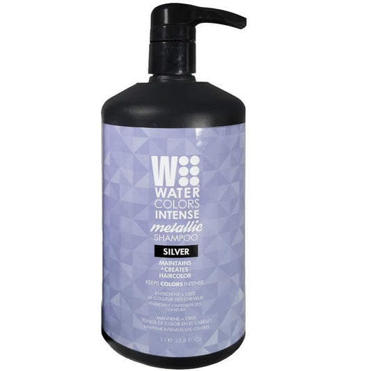 Watercolors Silver shampoo lather close-up highlighting rich foam and color protection