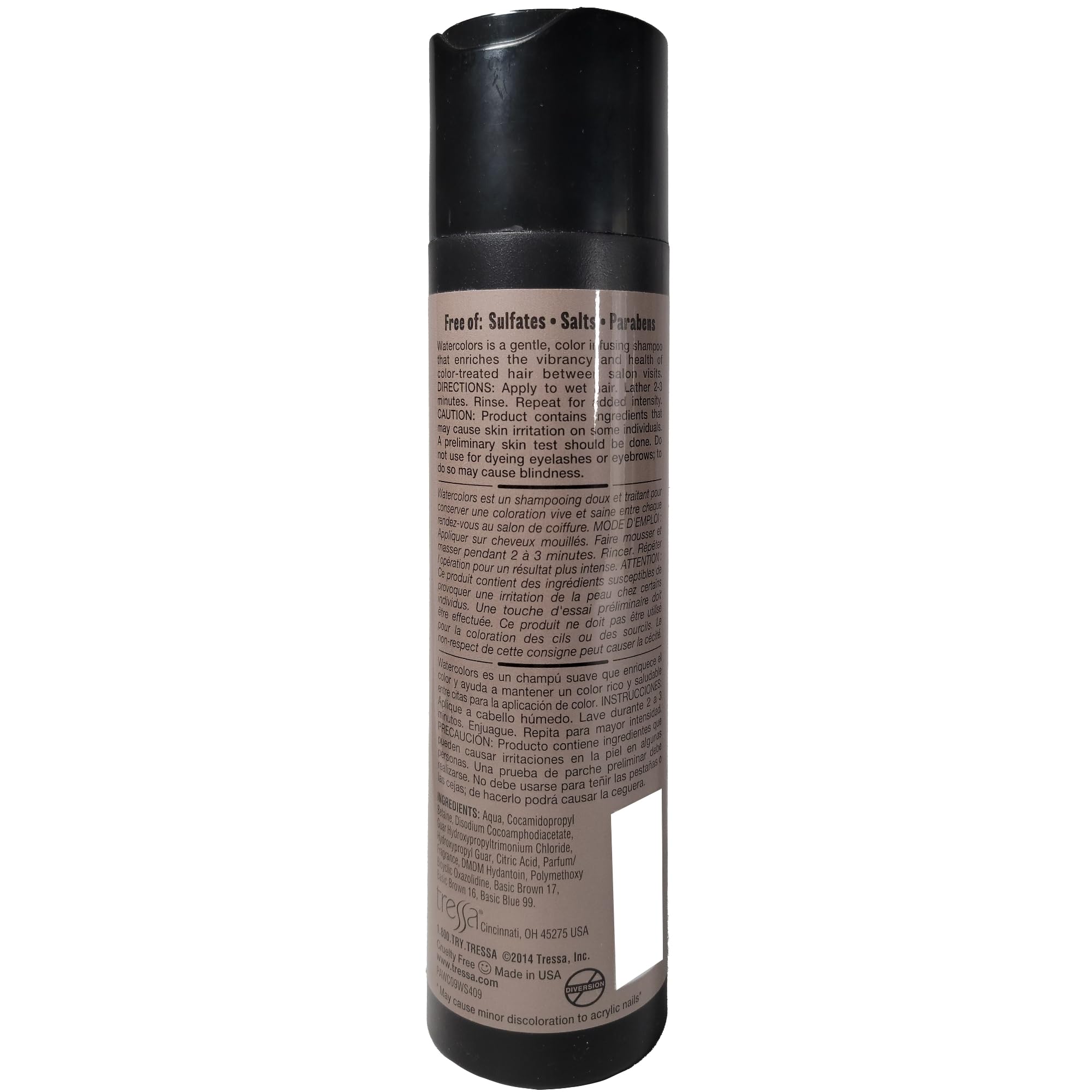 Watercolors Crimson Splash hair color result shows bright, on-tone strands.