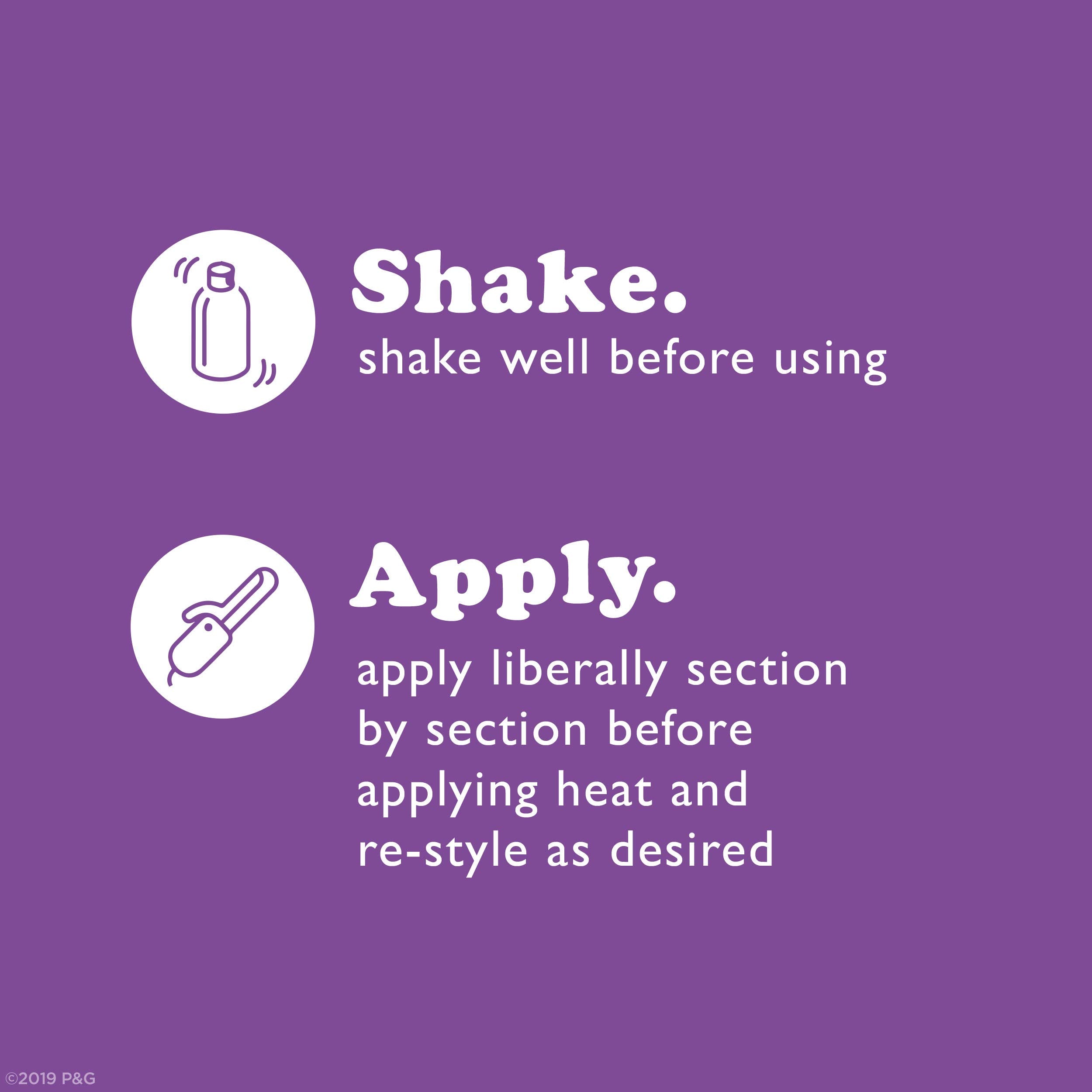 Waterless Heat Shield enables waterless hair care routines with no wash needed.