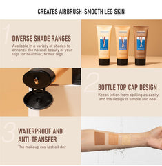 Waterproof leg makeup no transfer being applied for quick daily use