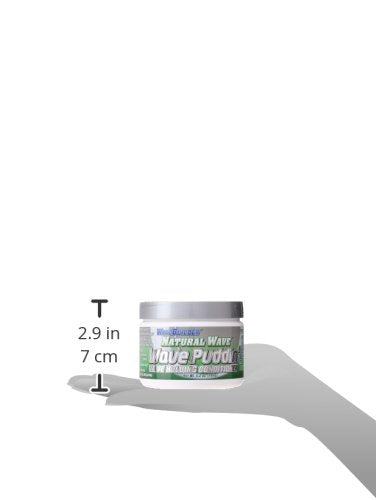 WAVEBUILDER Natural Wave Puddin packaging box with usage tips
