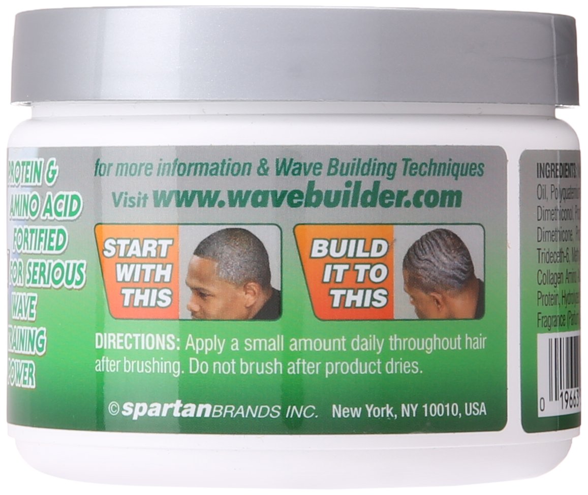 WAVEBUILDER Natural Wave Puddin after use shows hydrated, shiny waves
