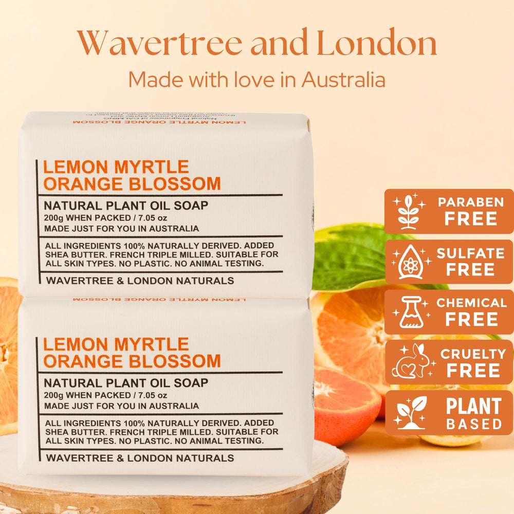 Wavertree & London shea butter soap bar delivering rich lather for nourished skin.