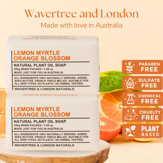 Wavertree & London shea butter soap bar delivering rich lather for nourished skin.
