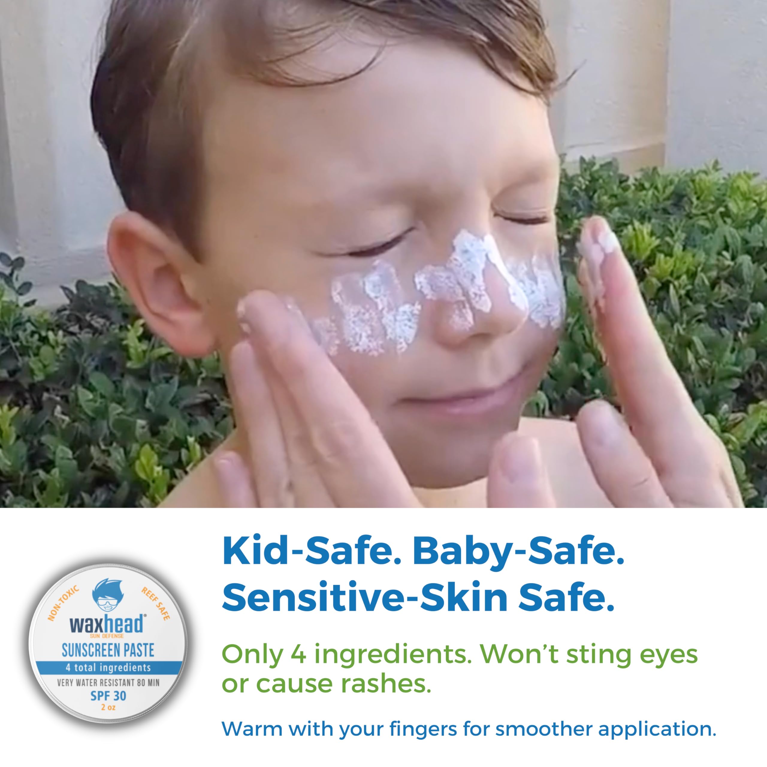Waxhead reef-safe and biodegradable sunscreen supports ocean health during water sports.