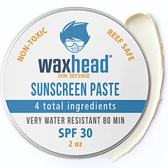 Waxhead Zinc Oxide SPF 30 on the face and nose provides visible protection.