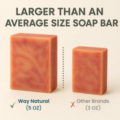 Way Natural hand washing scene featuring goat milk soap for kitchen use
