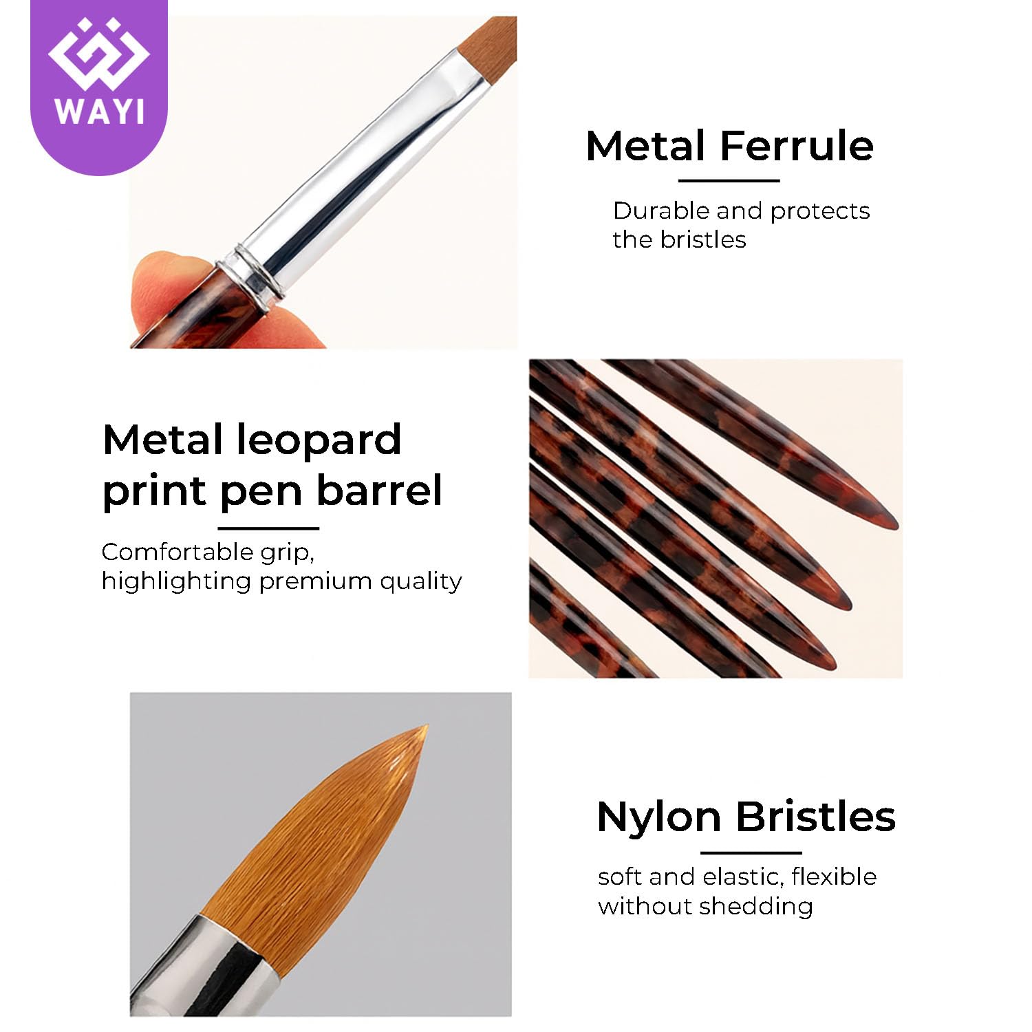 WAYI nude acrylic powder for seamless blends and subtle nail art