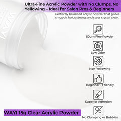 WAYI white French tip collection for instant nail shaping.