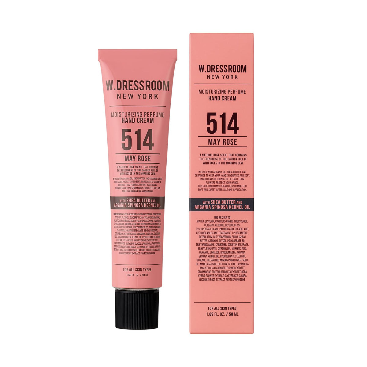 W.Dressroom moisturizing hand cream travel-size tube for on-the-go hydration