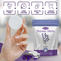 We-Tab easy-use shower steamer activates fragrance with steam