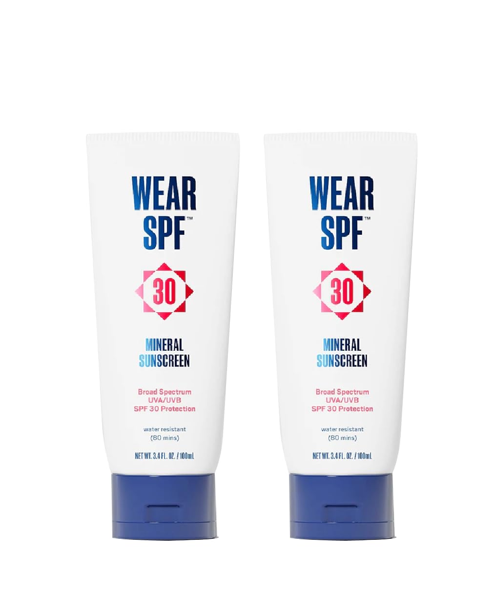 WearSPF 30 mineral sunscreen lotion pack shot for active workouts and outdoor protection.