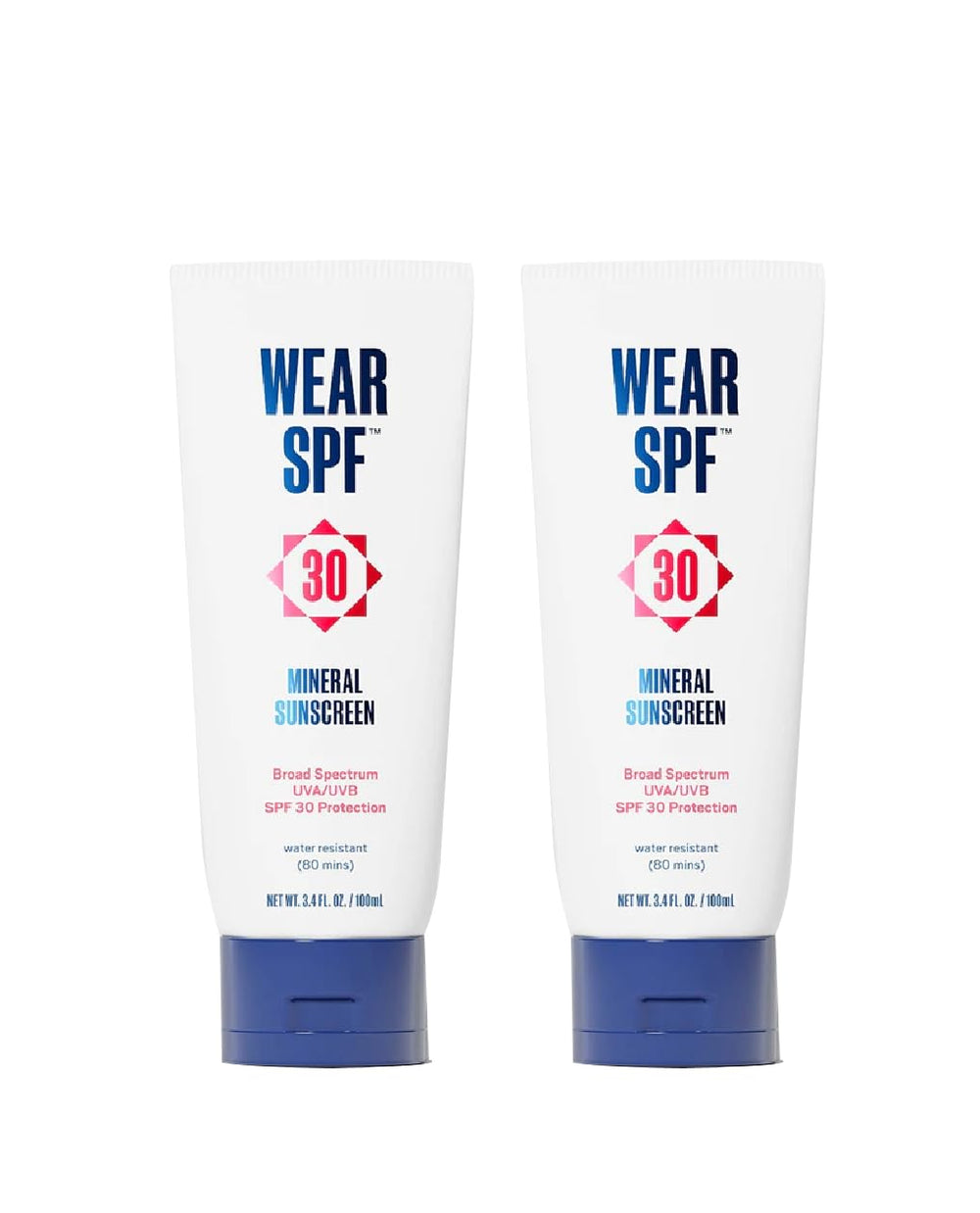 WearSPF 30 mineral sunscreen lotion pack shot for active workouts and outdoor protection.
