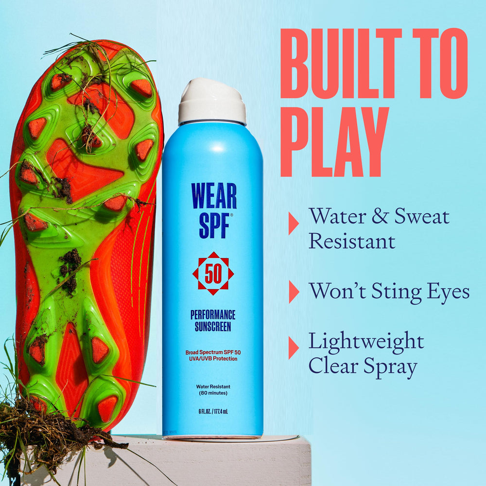 WearSPF spray ready-to-apply for fast, sweat-proof coverage