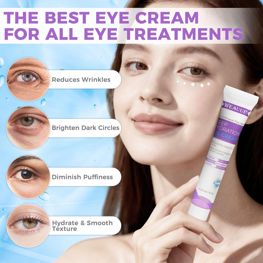 WEAUUP Eye Cream with retinol and peptides to support elasticity and smoothing.