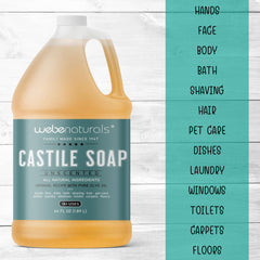 Pouring WEBE soap into a dispenser, smooth creamy lather forms