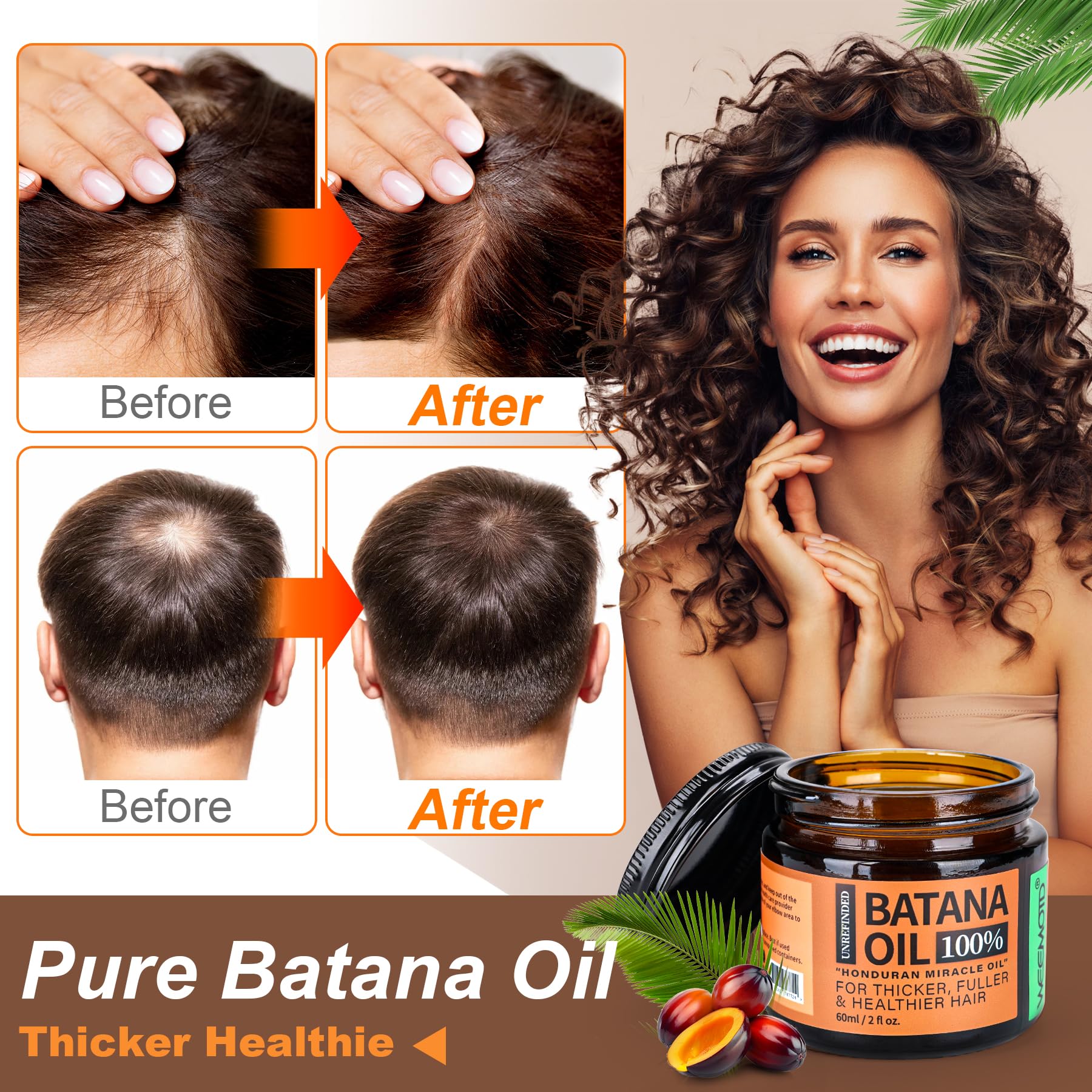 WEEMOTD batana oil espresso coffee label suggesting rich ritual use.