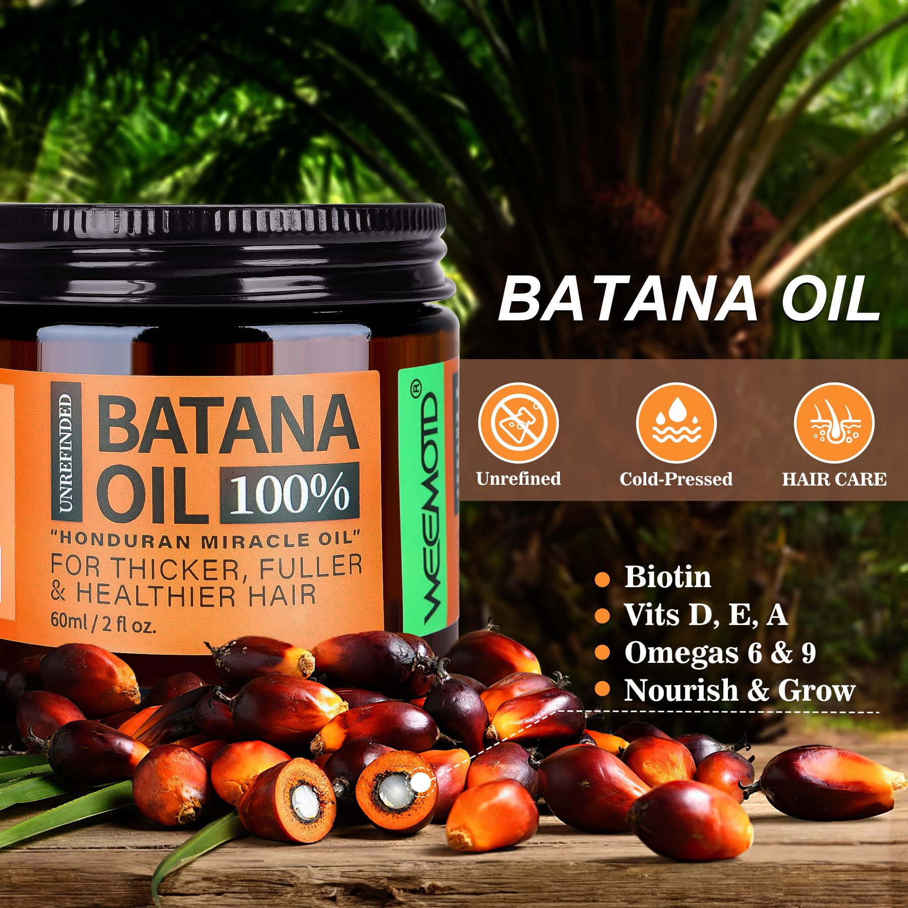 WEEMOTD batana oil texture close-up showing creamy consistency for easy application.