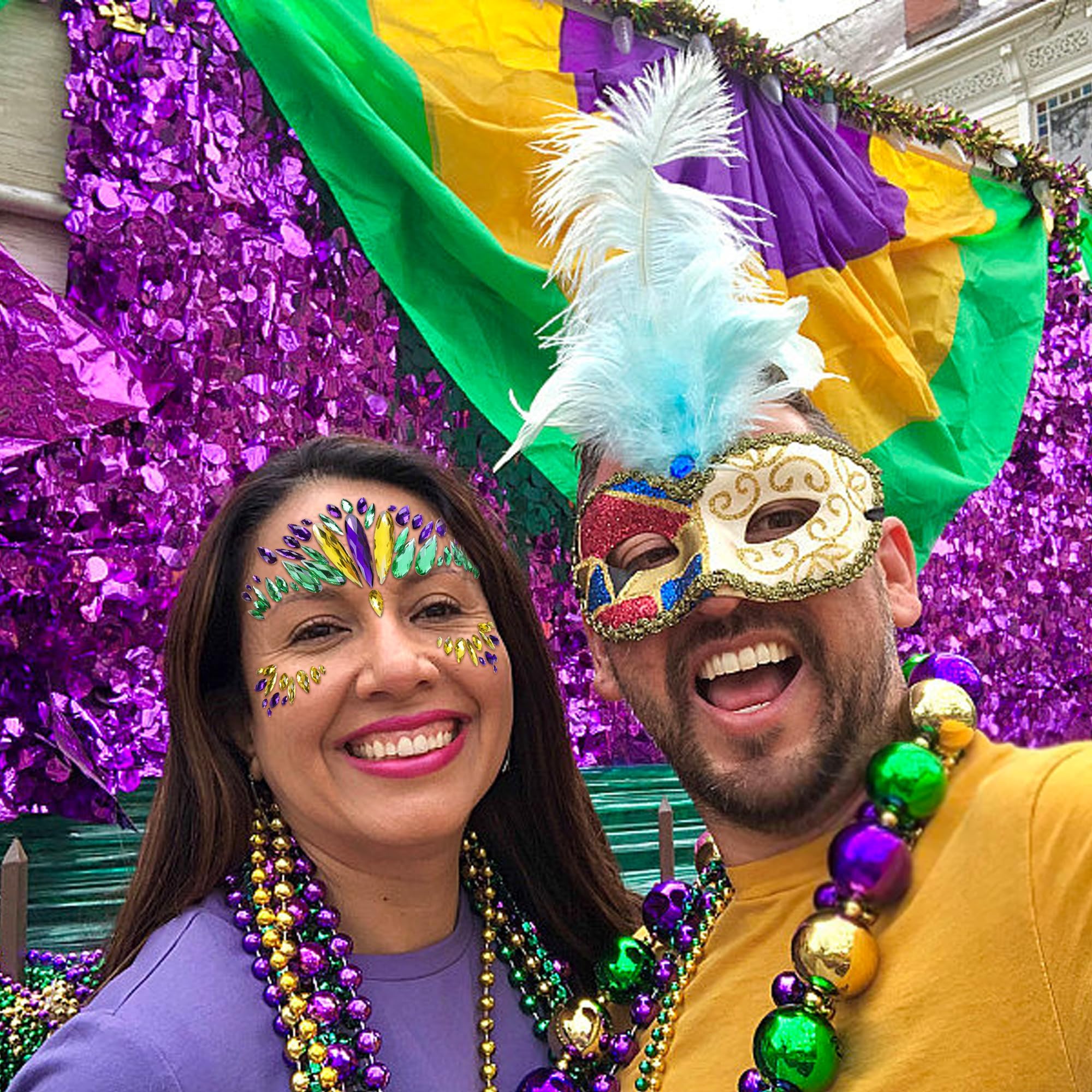 Wehhbtye Mardi Gras costume decor setup sparks festive moments