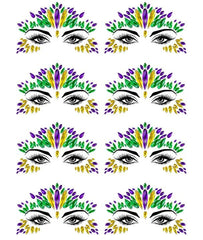 Wehhbtye Mardi Gras eye gems pack front for instant party sparkle