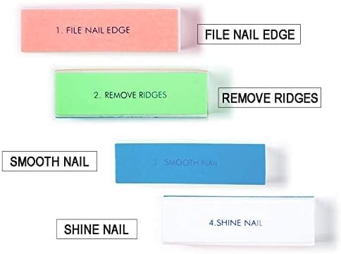 WEILUSI nail buffer block green highlighting four sides for ridges and shine