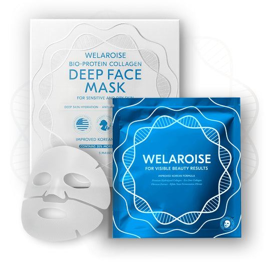 Welaroise bio protein collagen hydrogel mask pack-5 close-up texture and hydration