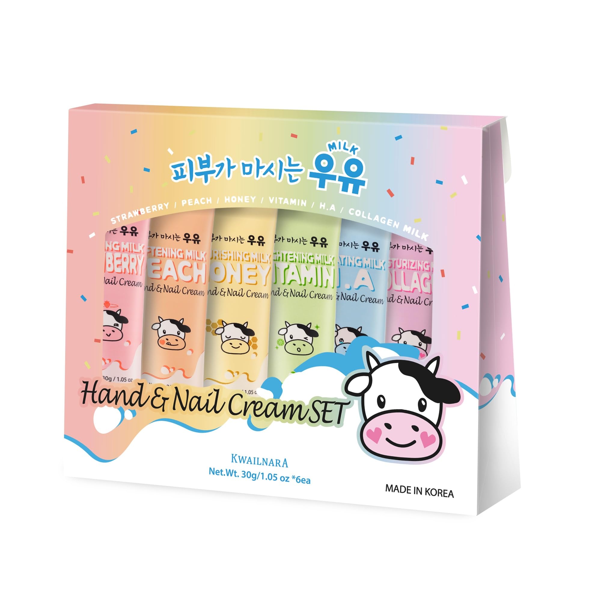 WELCOS KWAILNARA gift set packaging—premium Korean skincare gift for birthdays or holidays.