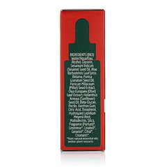 Close-up of Weleda pomegranate oil and maca peptides demonstrates plant-rich nourishment.