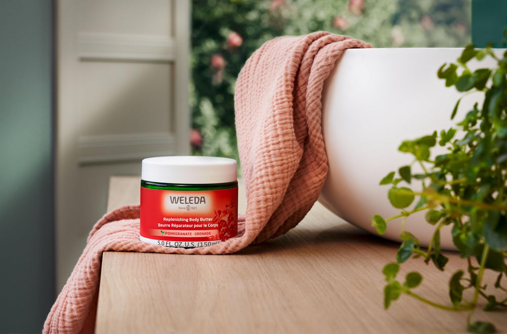 Close-up of shea butter and cica indicating nourishing plant-based care