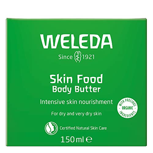 Weleda Skin Food Body Butter quickly absorbs for non-greasy hydration.