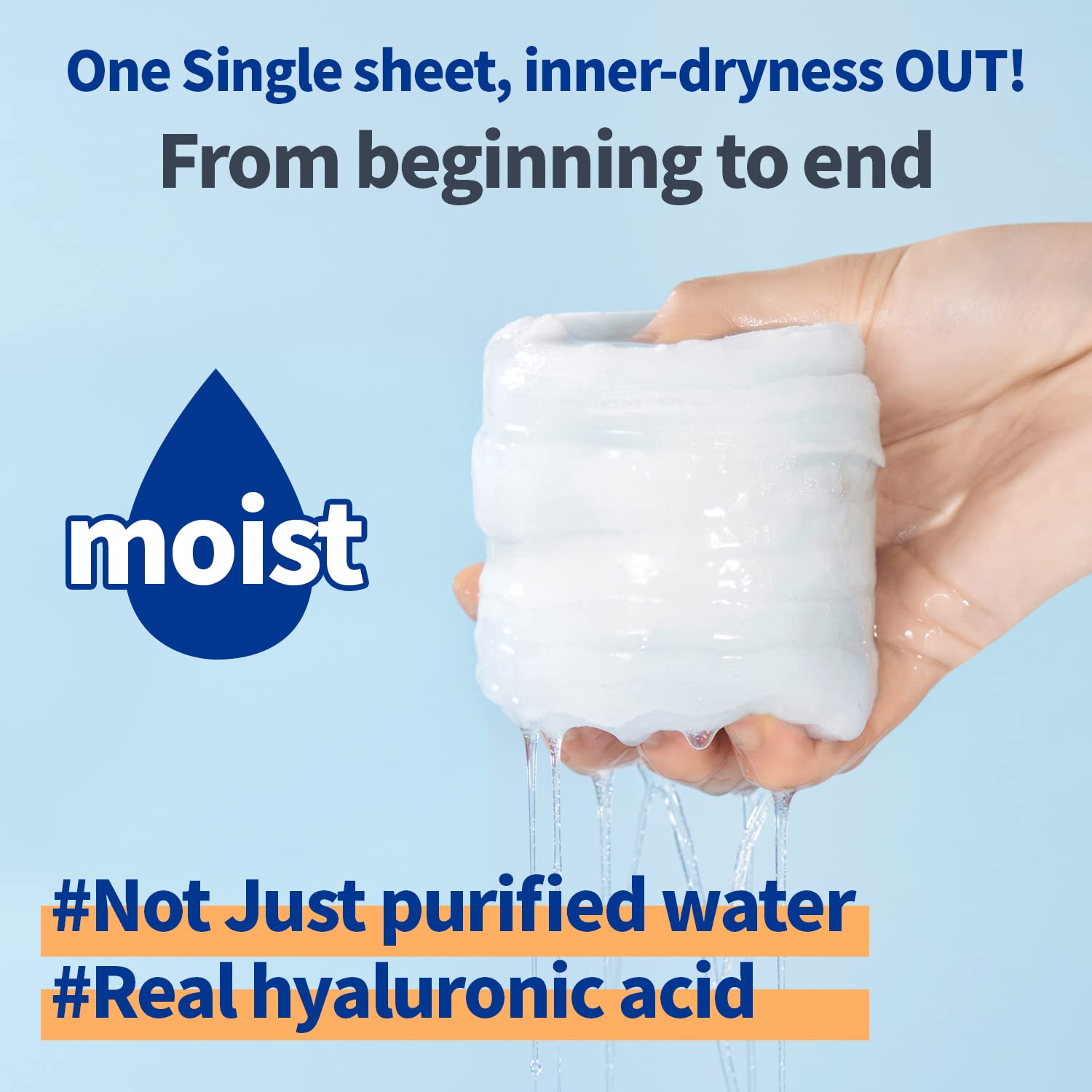 Wellage Real Hyaluronic Blue Toner Pad soft side for toning and moisture