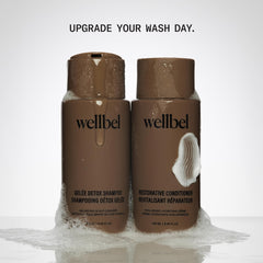 WELLBEL Gelée Detox Shampoo bottle with easy dispensing supports routine care.