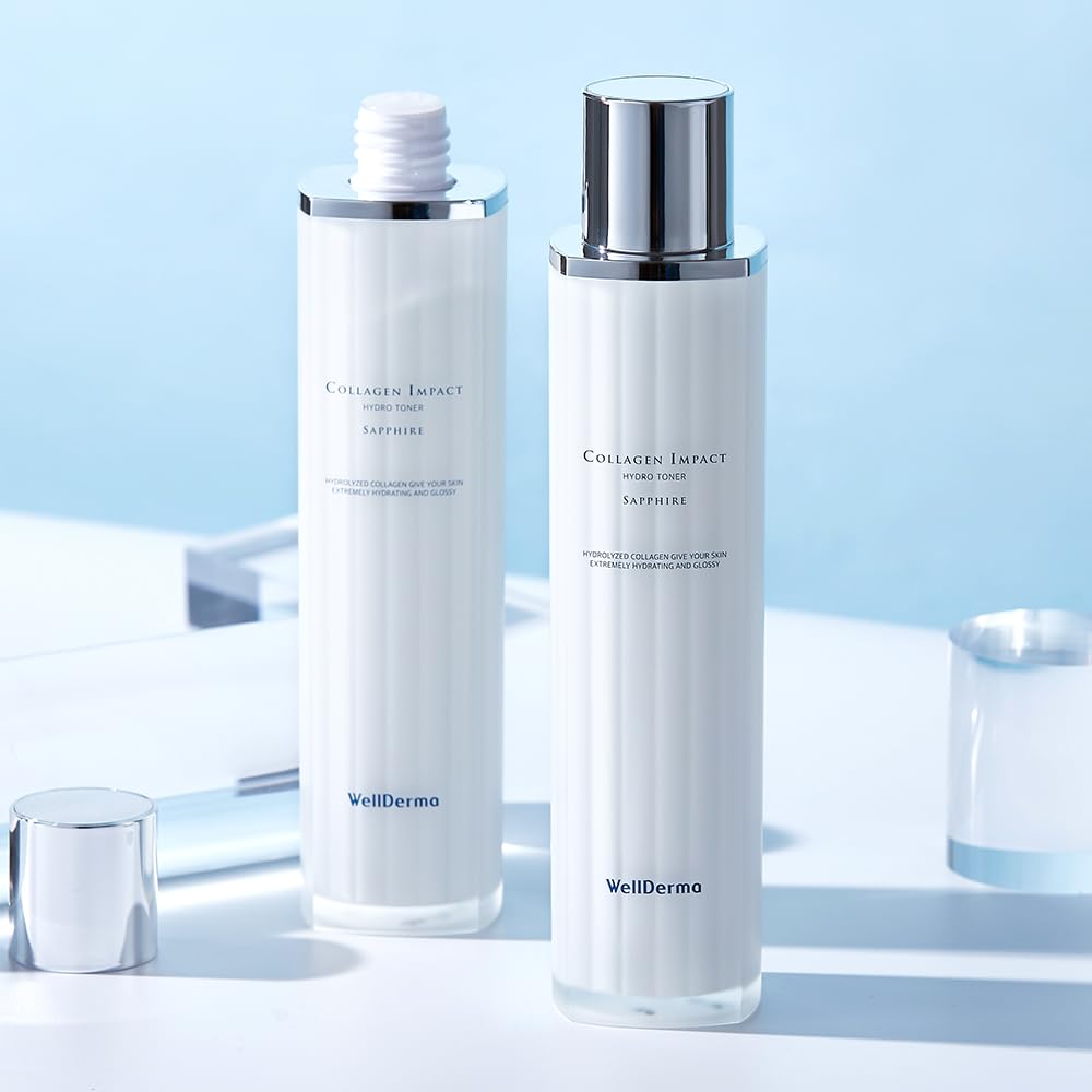 WellDerma Sapphire Toner application highlights Niacinamide glow