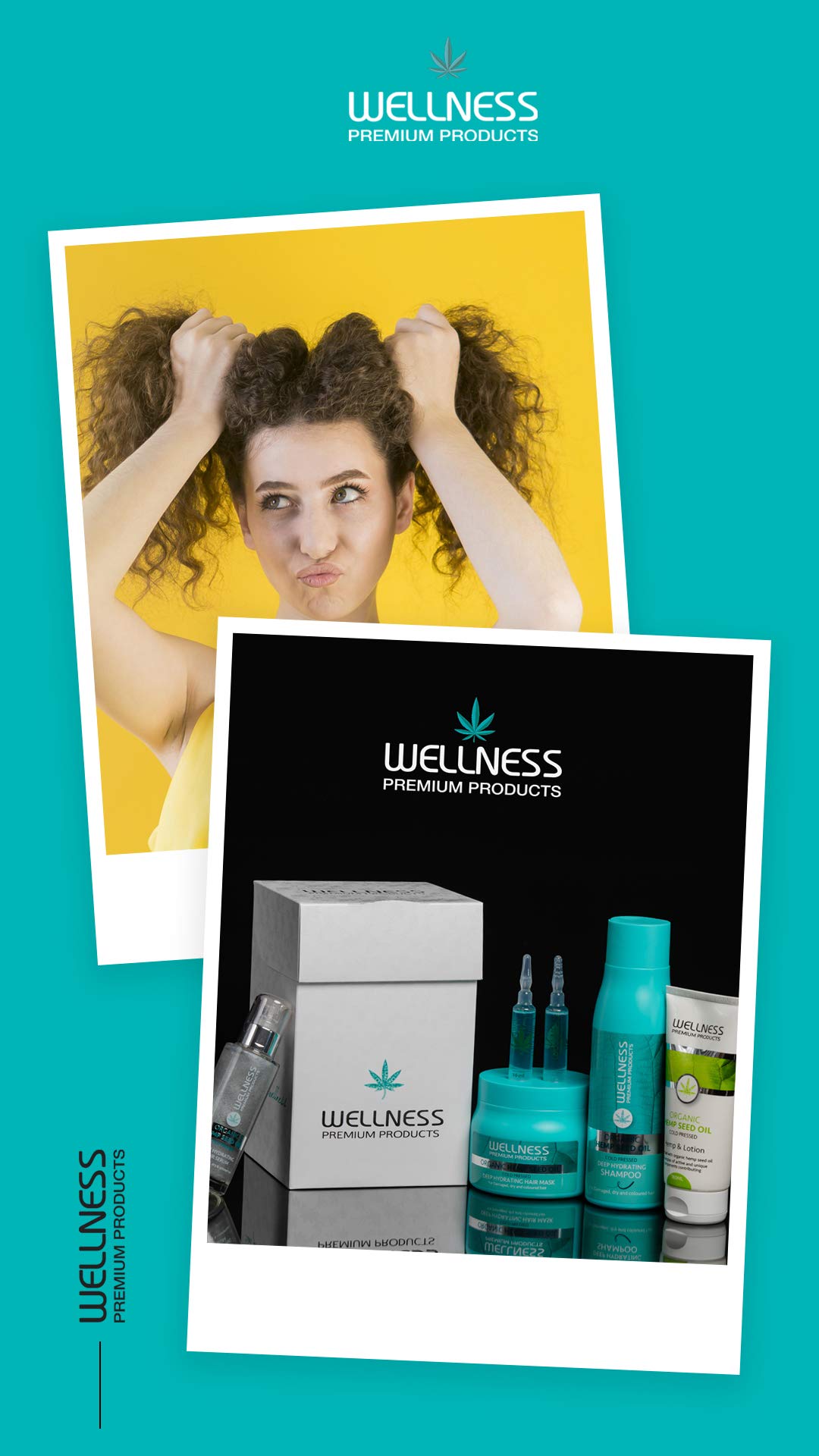 Wellness Premium hair-mask being dispensed on hand for easy use.