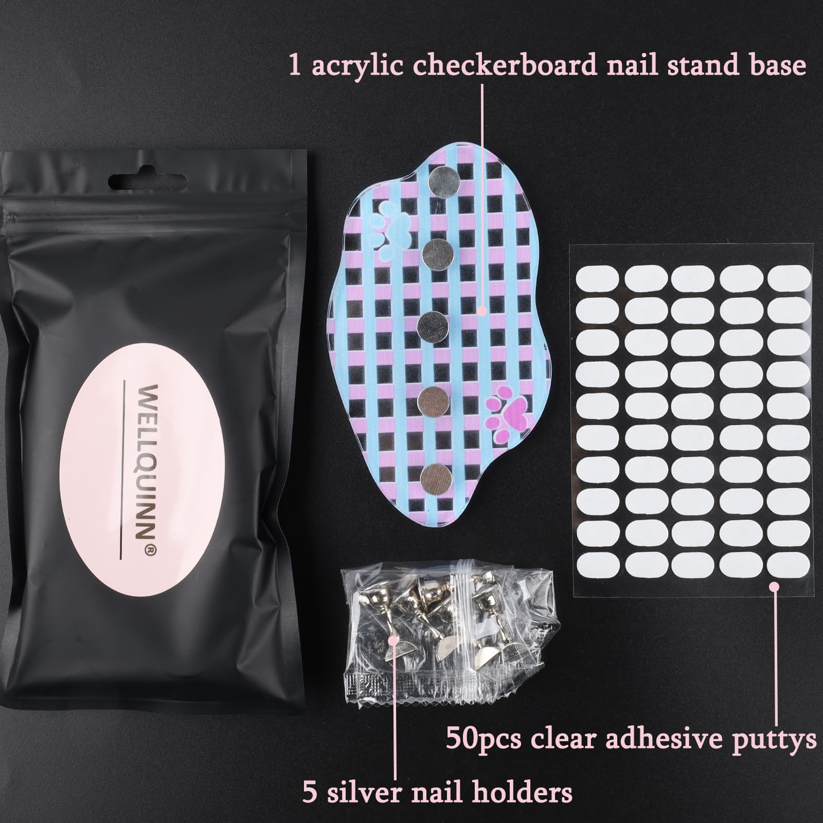 Wellquinn home DIY nail art stand supports practice and display at home