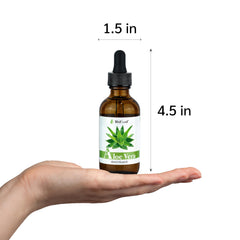 Well's Oil Aloe Vera Oil natural ingredients label highlights clean formulation